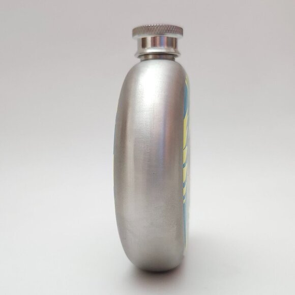 FUN Bacardi Flask Tropical Stainless Steel Holds 5 oz. Bacardi Bat Logo Promo - Picture 3 of 5